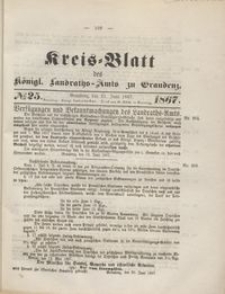 Kreis Blatt des Königlichen Landraths-Amts zu Graudenz 1867.06.21 nr 25