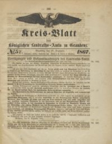 Kreis Blatt des Königlichen Landraths-Amts zu Graudenz 1867.12.27 nr 52