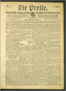 Die Presse 1907, Jg. 25, Nr. 5 Zweites Blatt, Drittes Blatt