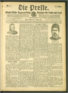 Die Presse 1907, Jg. 25, Nr. 9 Zweites Blatt