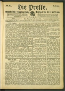 Die Presse 1907, Jg. 25, Nr. 26 Zweites Blatt