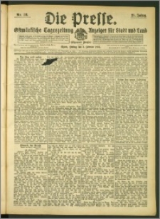 Die Presse 1907, Jg. 25, Nr. 33 Zweites Blatt