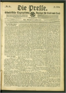 Die Presse 1907, Jg. 25, Nr. 43 Zweites Blatt