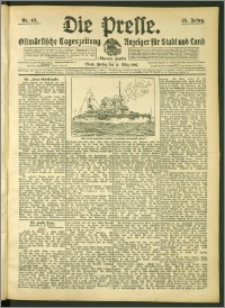 Die Presse 1907, Jg. 25, Nr. 63 Zweites Blatt