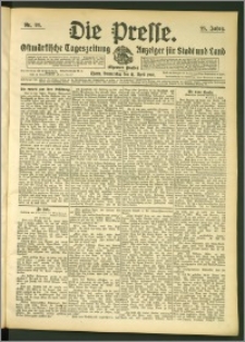 Die Presse 1907, Jg. 25, Nr. 84 Zweites Blatt, Drittes Blatt