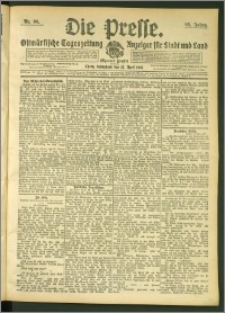 Die Presse 1907, Jg. 25, Nr. 86 Zweites Blatt