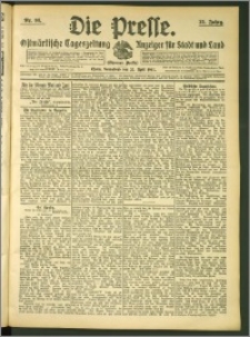 Die Presse 1907, Jg. 25, Nr. 98 Zweites Blatt