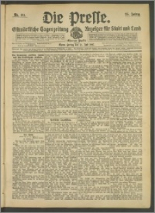 Die Presse 1907, Jg. 25, Nr. 161 Zweites Blatt