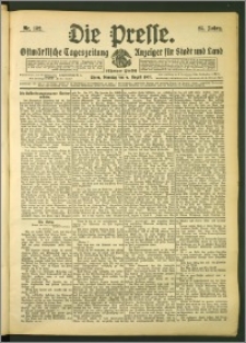 Die Presse 1907, Jg. 25, Nr. 182 Zweites Blatt