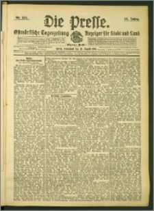 Die Presse 1907, Jg. 25, Nr. 186 Zweites Blatt