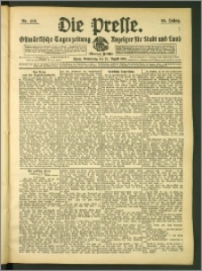 Die Presse 1907, Jg. 25, Nr. 196 Zweites Blatt