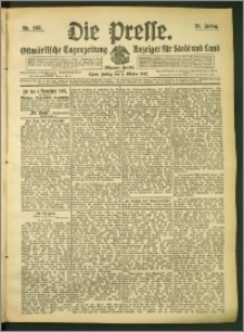 Die Presse 1907, Jg. 25, Nr. 233 Zweites Blatt, Drittes Blatt