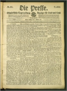 Die Presse 1907, Jg. 25, Nr. 235 Zweites Blatt, Drittes Blatt, Viertes Blatt