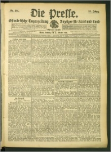 Die Presse 1907, Jg. 25, Nr. 241 Zweites Blatt, Drittes Blatt, Viertes Blatt