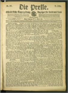 Die Presse 1907, Jg. 25, Nr. 244 Zweites Blatt