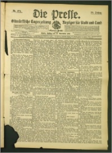 Die Presse 1907, Jg. 25, Nr. 274 Zweites Blatt, Drittes Blatt