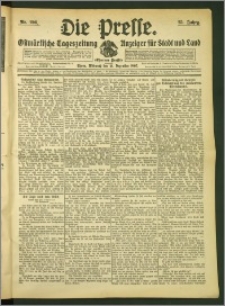 Die Presse 1907, Jg. 25, Nr. 296 Zweites Blatt, Drittes Blatt