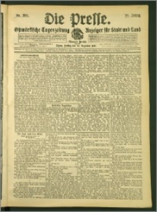 Die Presse 1907, Jg. 25, Nr. 298 Zweites Blatt, Drittes Blatt