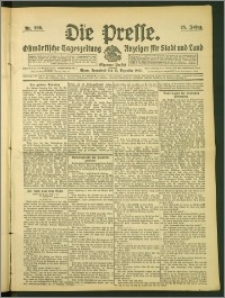 Die Presse 1907, Jg. 25, Nr. 299 Zweites Blatt