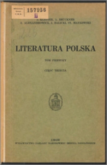 Materiały pomocnicze do literatury polskiej T. 1, Od początków piśmiennictwa do powstania listopadowego