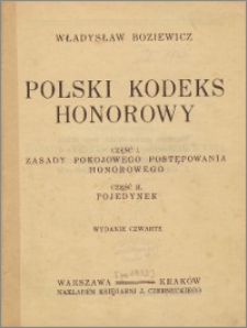 Polski kodeks honorowy