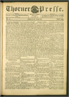 Thorner Presse 1906, Jg. XXIV, Nr. 187 + 1. Beilage, 2. Beilage