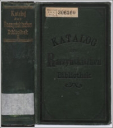 Katalog der Raczyńskischen Bibliothek in Posen Bd. 1, Biographie des Grafen Eduard Raczyński, Geschichte der Bibliothek, Manuscripte, Urkunden, Inkunabeln, Theologie, Rechtswissenschaft, Philosophie, Paedagogik, Mathematik, Naturwissenschaften, Landwirthschaft, Gewerbe, Handel, Kunst, Kriegswissenschaft, Medicin