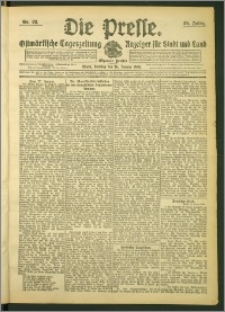Die Presse 1908, Jg. 26, Nr. 22 Zweites Blatt, Drittes Blatt