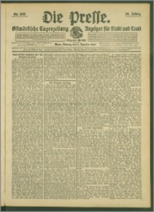 Die Presse 1908, Jg. 26, Nr. 288 Zweites Blatt, Drittes Blatt
