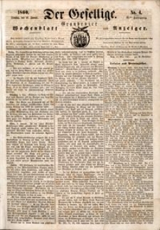 Der Gesellige : Graudenzer Wochenblatt und Anzeiger 1860.01.10 nr 4