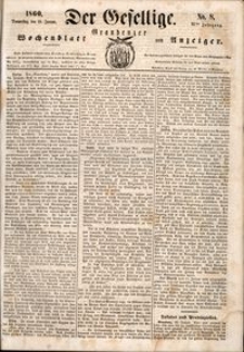Der Gesellige : Graudenzer Wochenblatt und Anzeiger 1860.01.19 nr 8