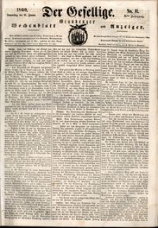 Der Gesellige : Graudenzer Wochenblatt und Anzeiger 1860.01.26 nr 11