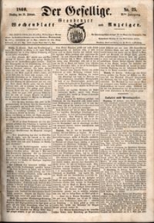 Der Gesellige : Graudenzer Wochenblatt und Anzeiger 1860.02.28 nr 25