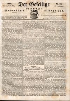 Der Gesellige : Graudenzer Wochenblatt und Anzeiger 1860.03.15 nr 32