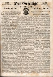 Der Gesellige : Graudenzer Wochenblatt und Anzeiger 1860.03.17 nr 33