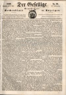 Der Gesellige : Graudenzer Wochenblatt und Anzeiger 1860.04.28 nr 50
