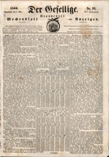 Der Gesellige : Graudenzer Wochenblatt und Anzeiger 1860.05.05 nr 53