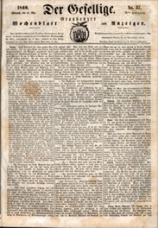 Der Gesellige : Graudenzer Wochenblatt und Anzeiger 1860.05.16 nr 57 + dodatek
