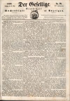 Der Gesellige : Graudenzer Wochenblatt und Anzeiger 1860.05.22 nr 59