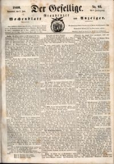 Der Gesellige : Graudenzer Wochenblatt und Anzeiger 1860.06.02 nr 63