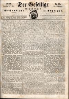 Der Gesellige : Graudenzer Wochenblatt und Anzeiger 1860.06.07 nr 65