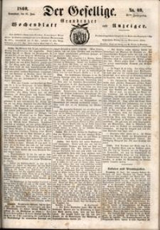 Der Gesellige : Graudenzer Wochenblatt und Anzeiger 1860.06.16 nr 69