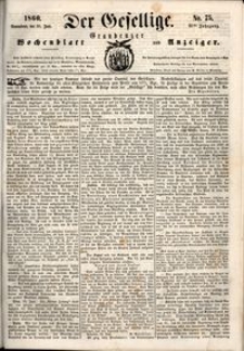 Der Gesellige : Graudenzer Wochenblatt und Anzeiger 1860.06.30 nr 75