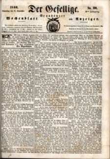 Der Gesellige : Graudenzer Wochenblatt und Anzeiger 1860.09.20 nr 110