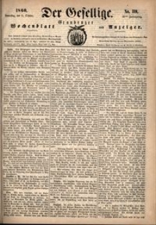 Der Gesellige : Graudenzer Wochenblatt und Anzeiger 1860.10.11 nr 119