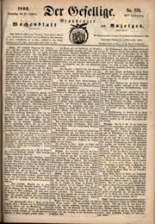 Der Gesellige : Graudenzer Wochenblatt und Anzeiger 1860.10.25 nr 125