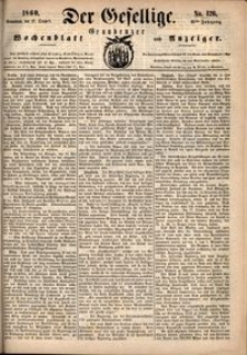 Der Gesellige : Graudenzer Wochenblatt und Anzeiger 1860.10.27 nr 126