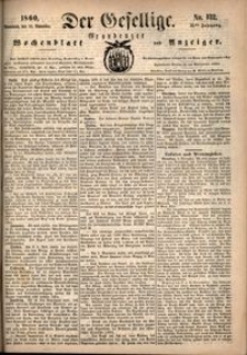 Der Gesellige : Graudenzer Wochenblatt und Anzeiger 1860.11.10 nr 132