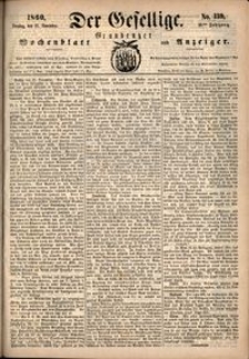 Der Gesellige : Graudenzer Wochenblatt und Anzeiger 1860.11.27 nr 139