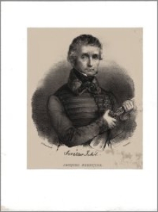 Jacques Szretter (portret-popiersie z facsimile podpisu)